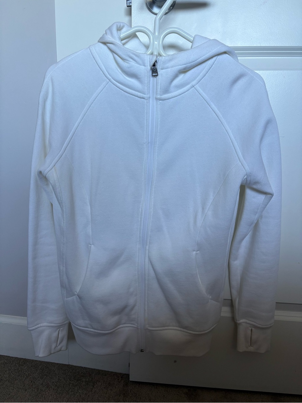 Tuff Athletics White Full-Zip Hooded Jacket